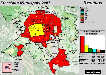 Terrassa elecciones Municipales (por barrios)